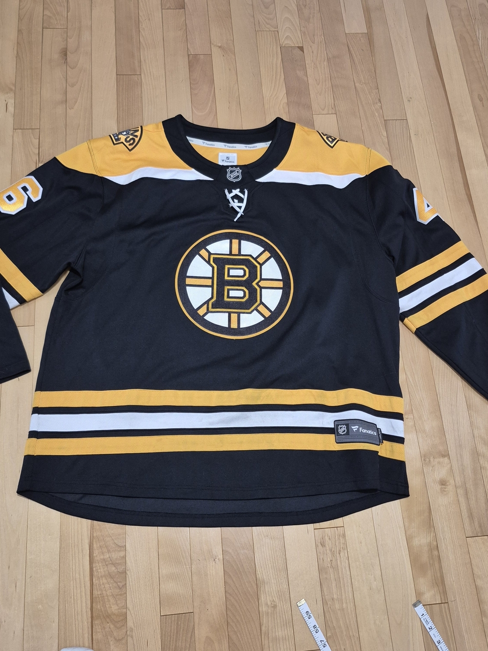 Fanatics Boston Bruins Black and Gold Home Hockey Jersey